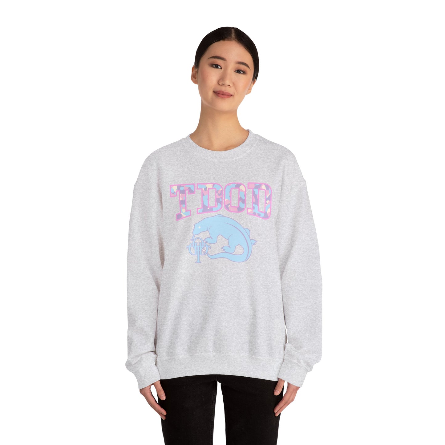 TDOD Camo font dragon - Women's Crewneck Sweatshirt