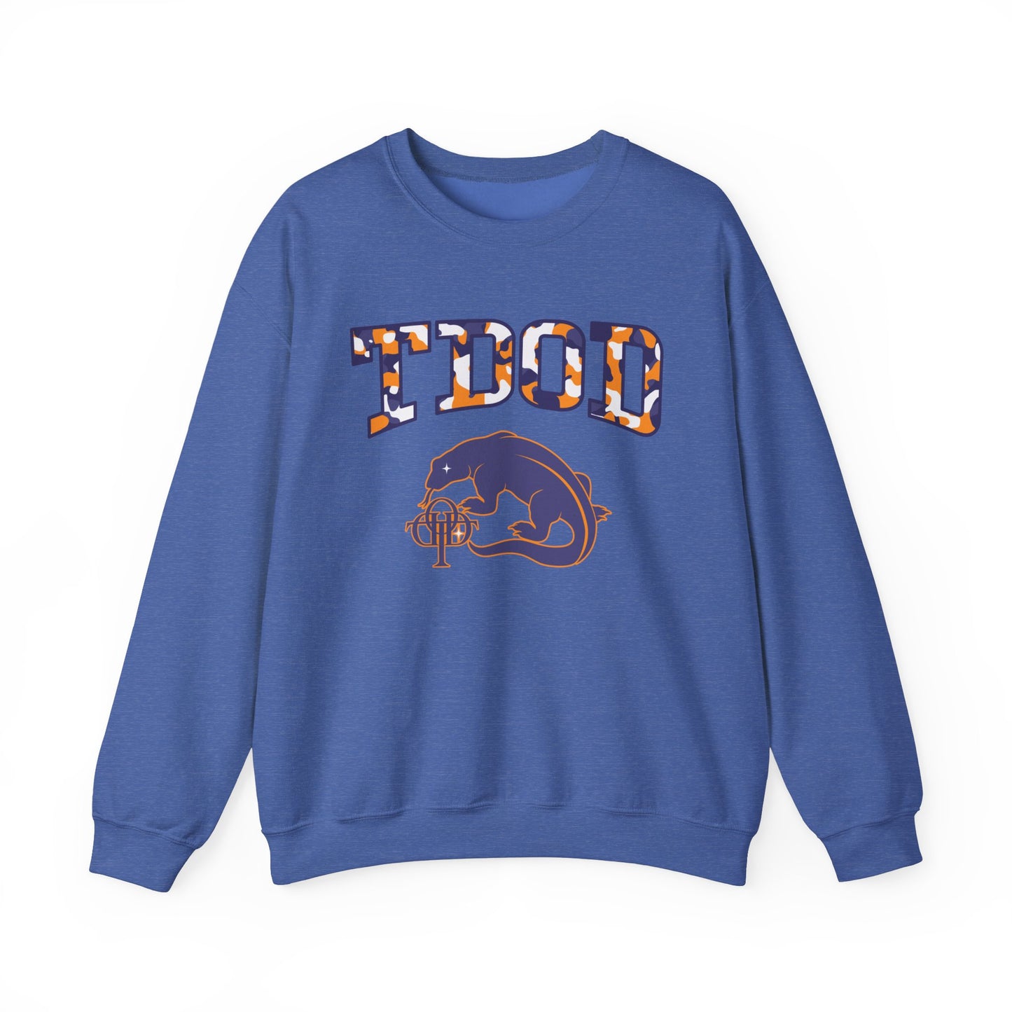 TDOD ORANGE BLUE FONT/DRAGON Men's Sweatshirt