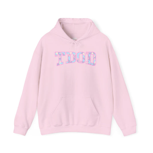 TDOD LIGHT PINK CAMO FONT HOODIE