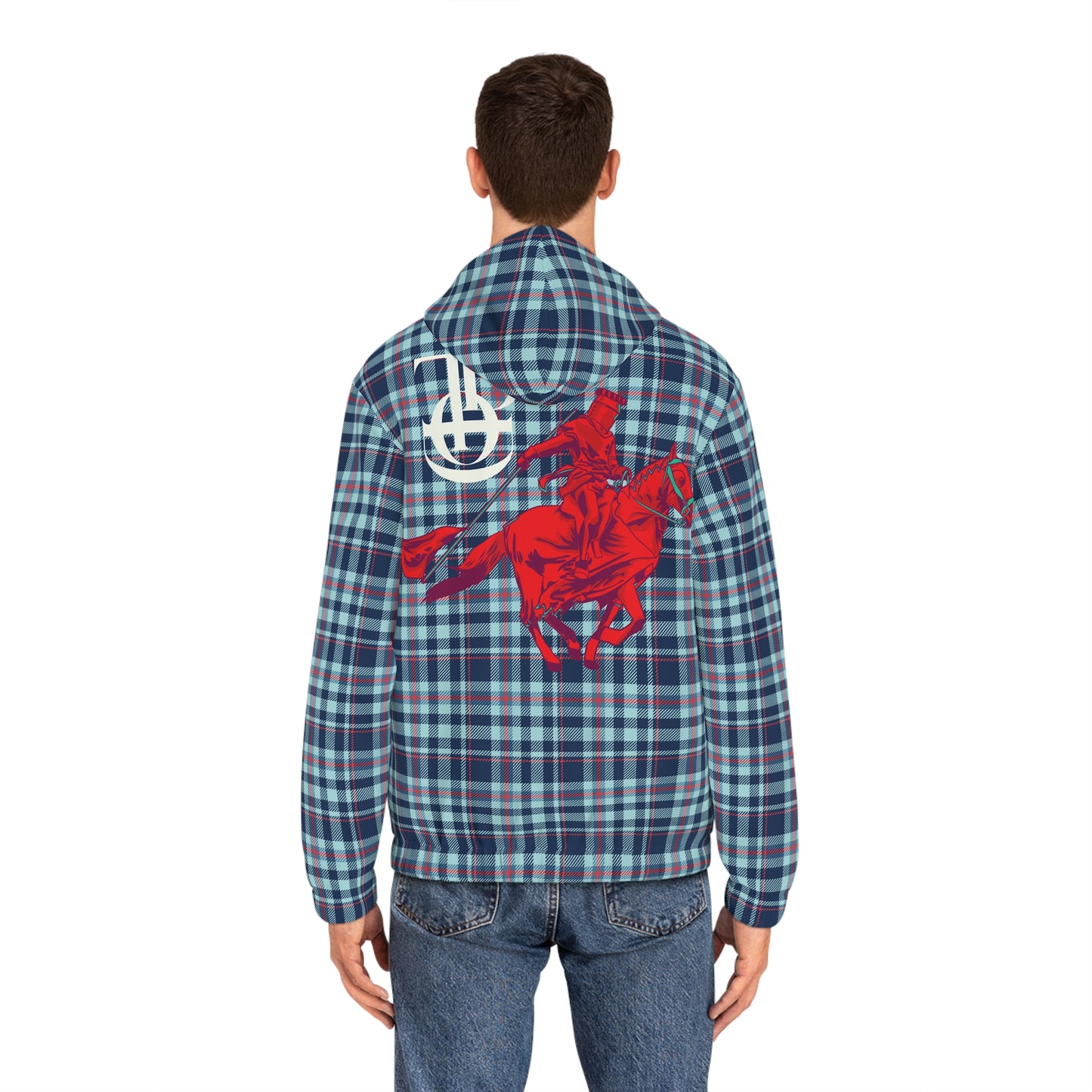 TDOD BLUE PLAID KNIGHT Men's hoodie