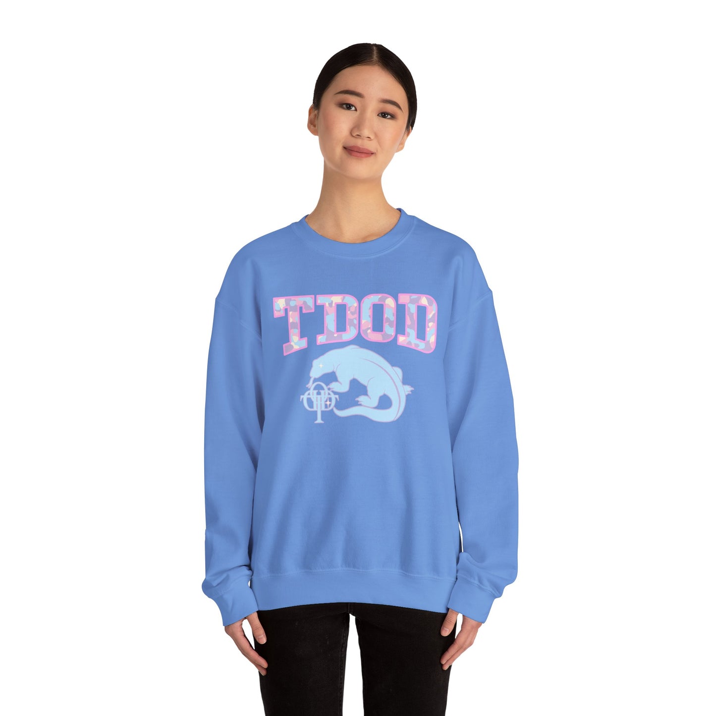 TDOD Camo font dragon - Women's Crewneck Sweatshirt