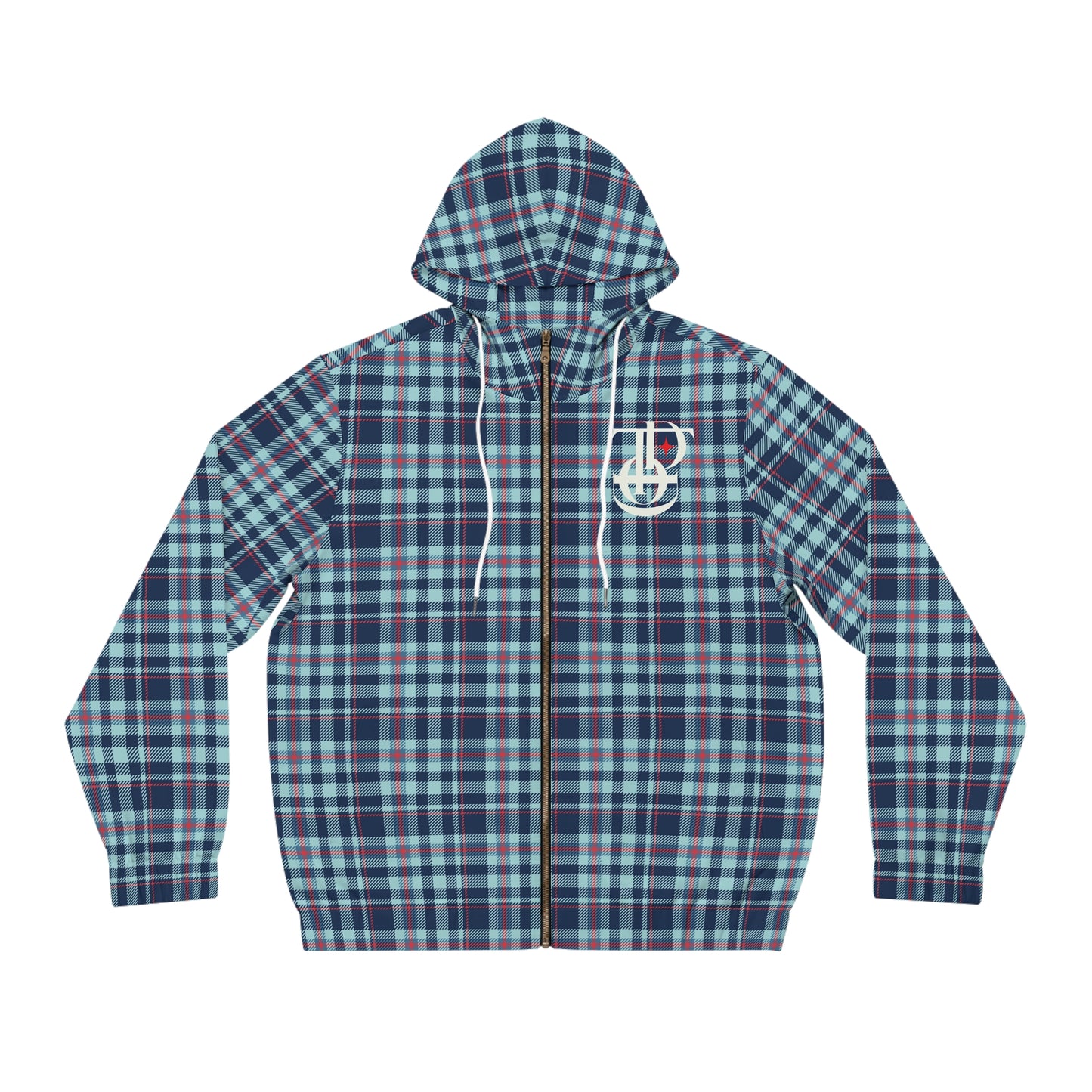 TDOD BLUE PLAID KNIGHT Men's hoodie