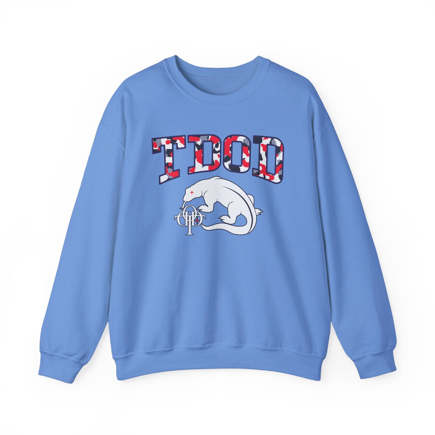 TDOD BLUE GREY CAMO FONT/DRAGON Men's Sweater