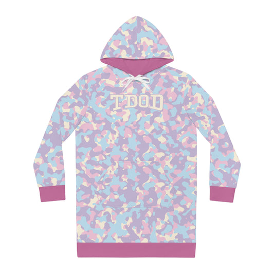 TDOD Pastel purple Camo Women's Hoodie Dress