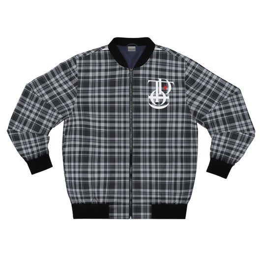 TDOD BLACK KNIGHT Men's Plaid Bomber Jacket