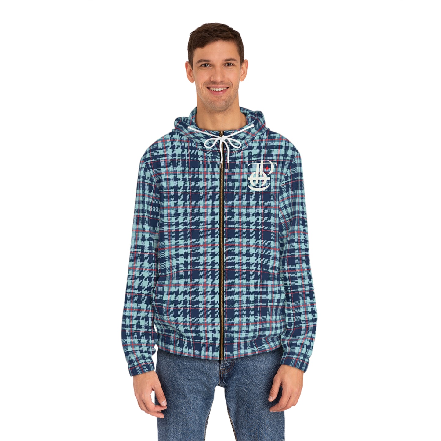 TDOD BLUE PLAID KNIGHT Men's hoodie