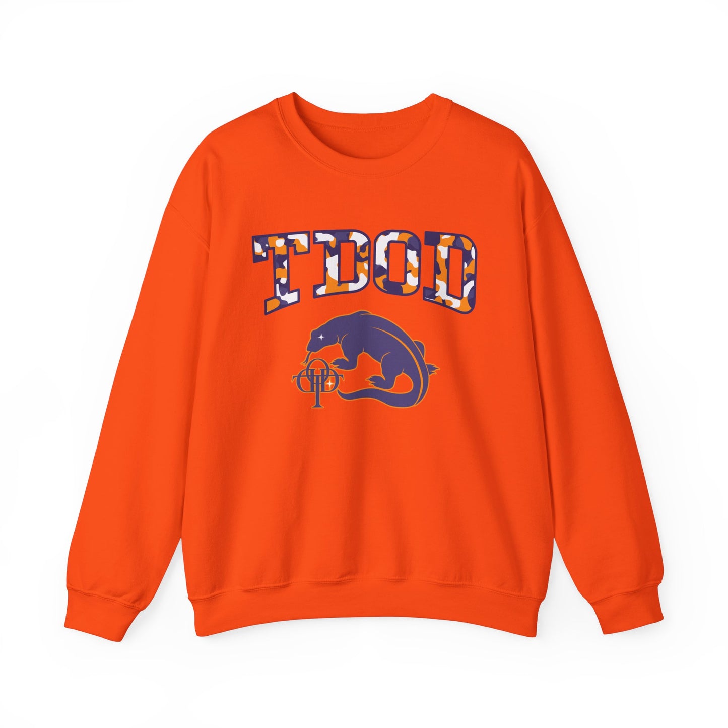 TDOD ORANGE BLUE FONT/DRAGON Men's Sweatshirt