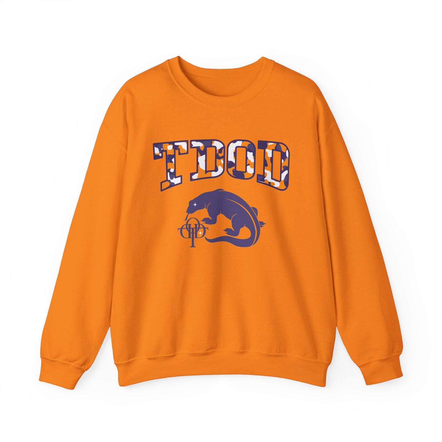 TDOD ORANGE BLUE FONT/DRAGON Men's Sweatshirt