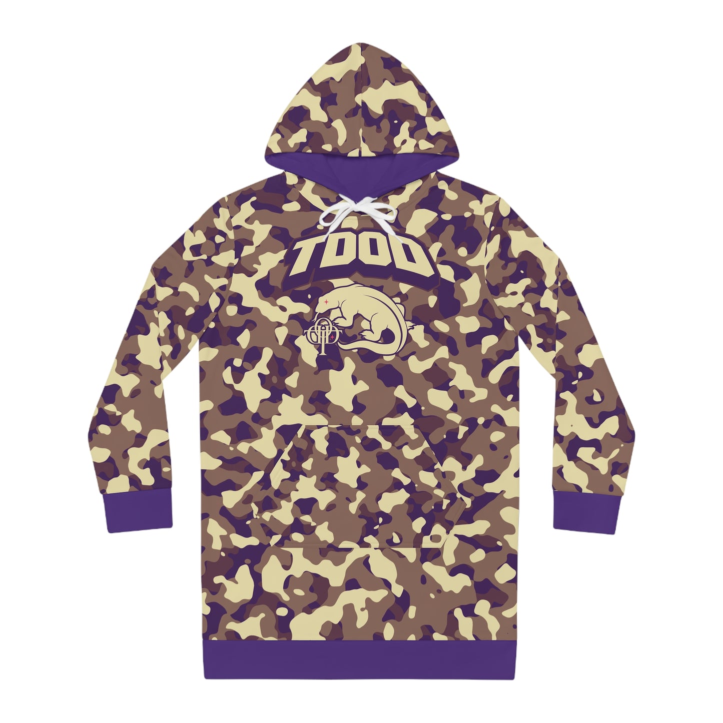 TDOD ROYAL CHOCOLATE CAMO HOODIE DRESS