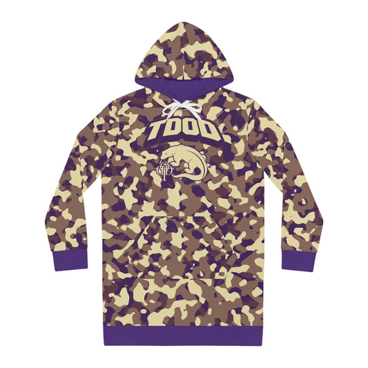 TDOD ROYAL CHOCOLATE CAMO HOODIE DRESS