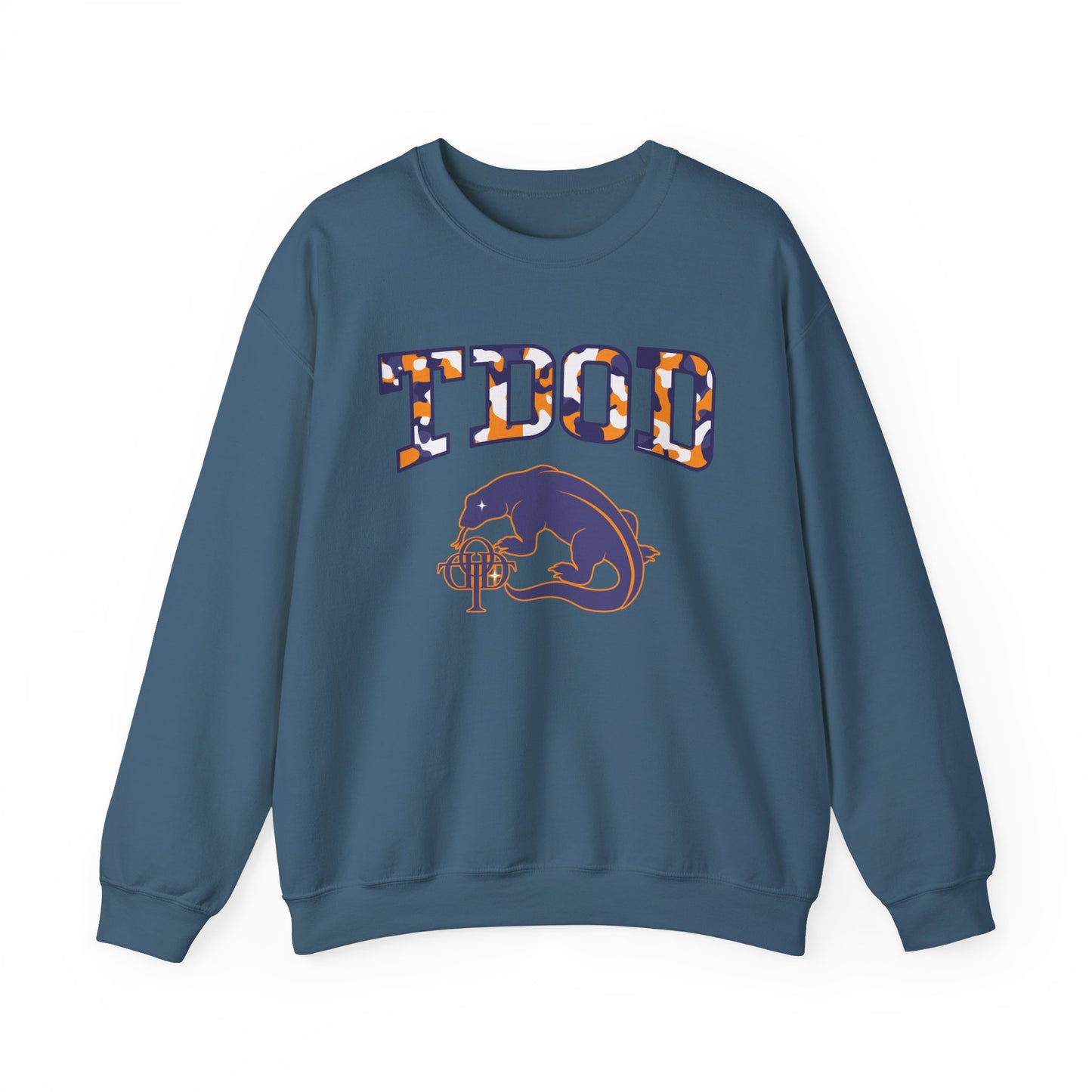 TDOD ORANGE BLUE FONT/DRAGON Men's Sweatshirt