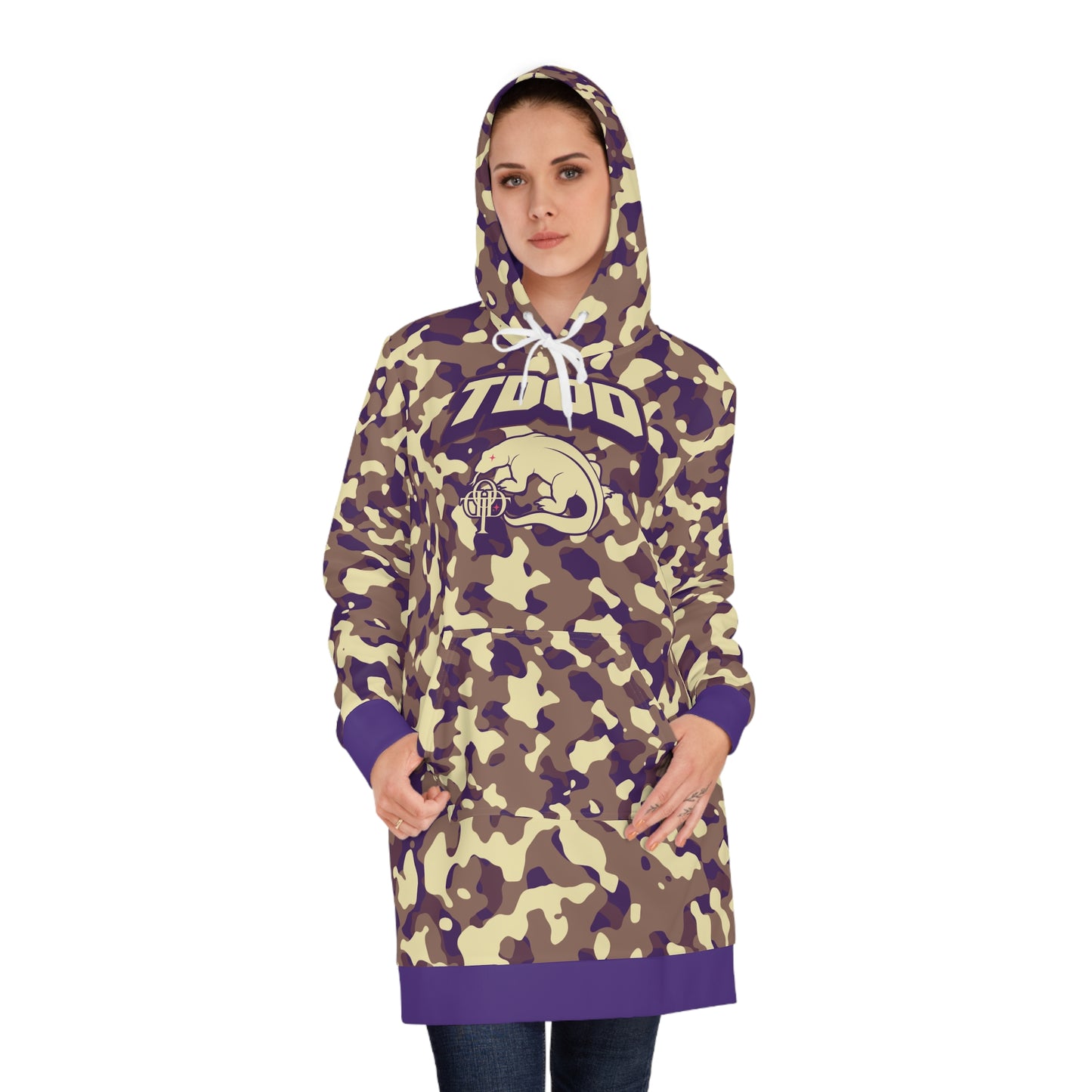 TDOD ROYAL CHOCOLATE CAMO HOODIE DRESS